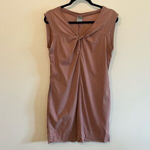 Kristensen Du Nord- Made in Italy    Dusty Rose Knot-Front Sleeveless Mini Dress